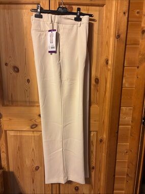 Dkny Women's Straight Leg Dress Pants in Cream